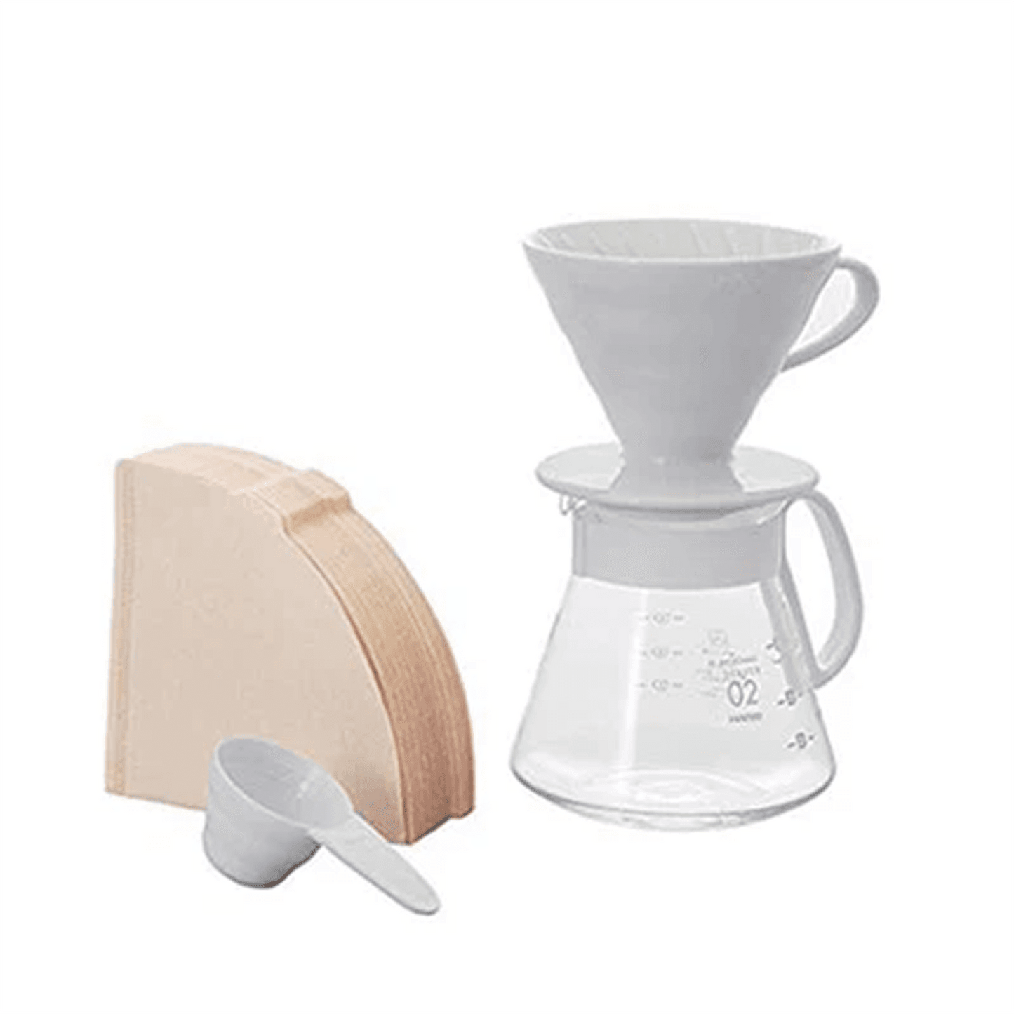 Hario V-60 Brewing Kit - 02 Ceramic White