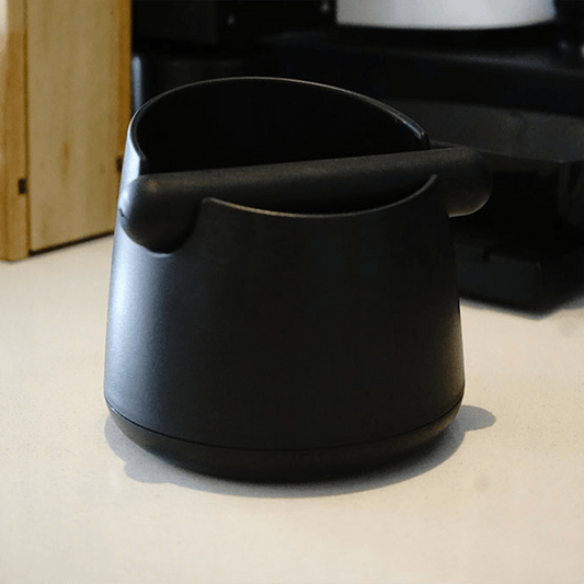 Espresso Knock Box Small, Black, Round Shape