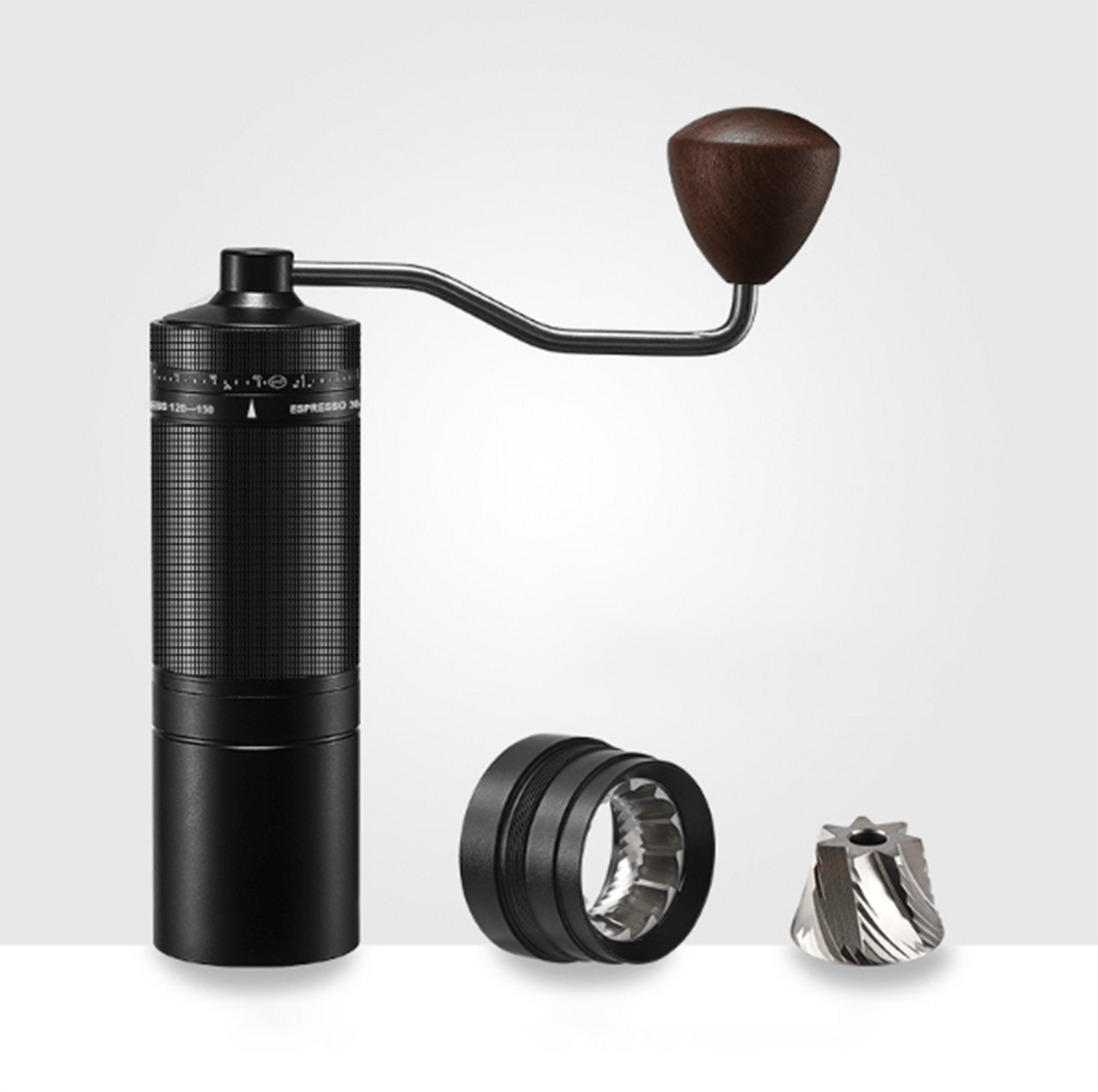 Manual Coffee Grinder, 7 Blades Black color