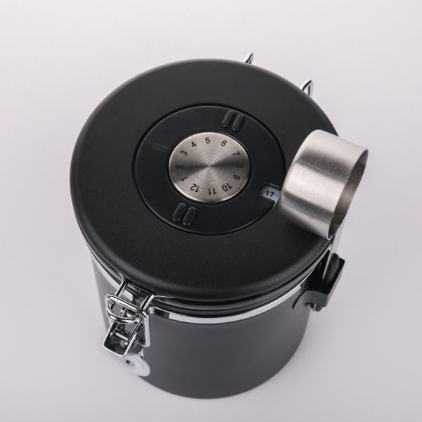 Stainless Steel Coffee Storage Container with spoon