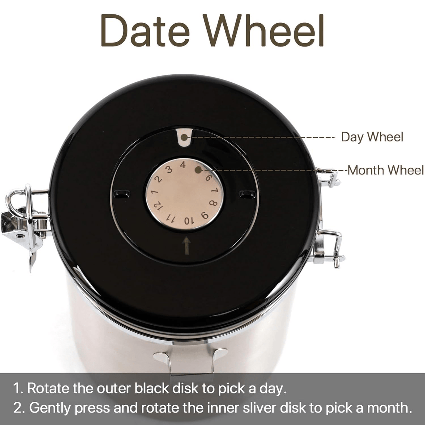 Stainless Steel Coffee Canister 16oz – Silver