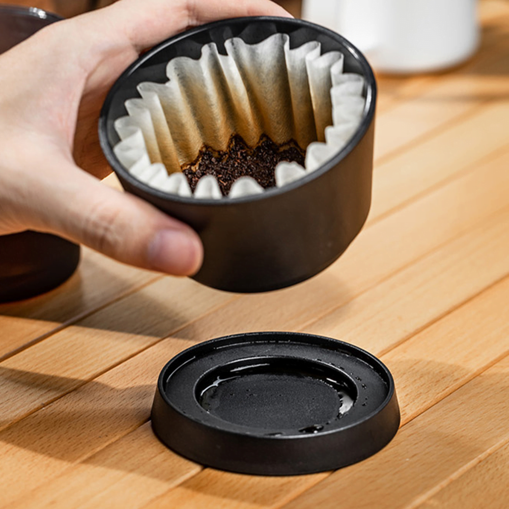 Filter Cup set Double walled - black 300ml