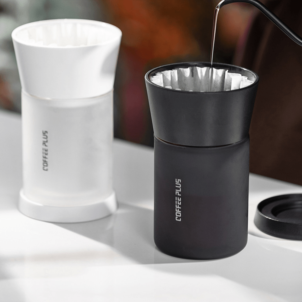 Filter Cup set Double walled - black 300ml