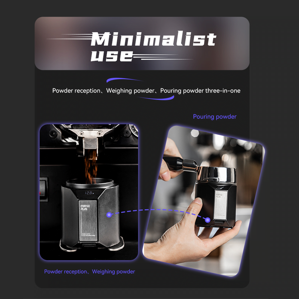 Electronic Coffee Dosing cup Scale - black