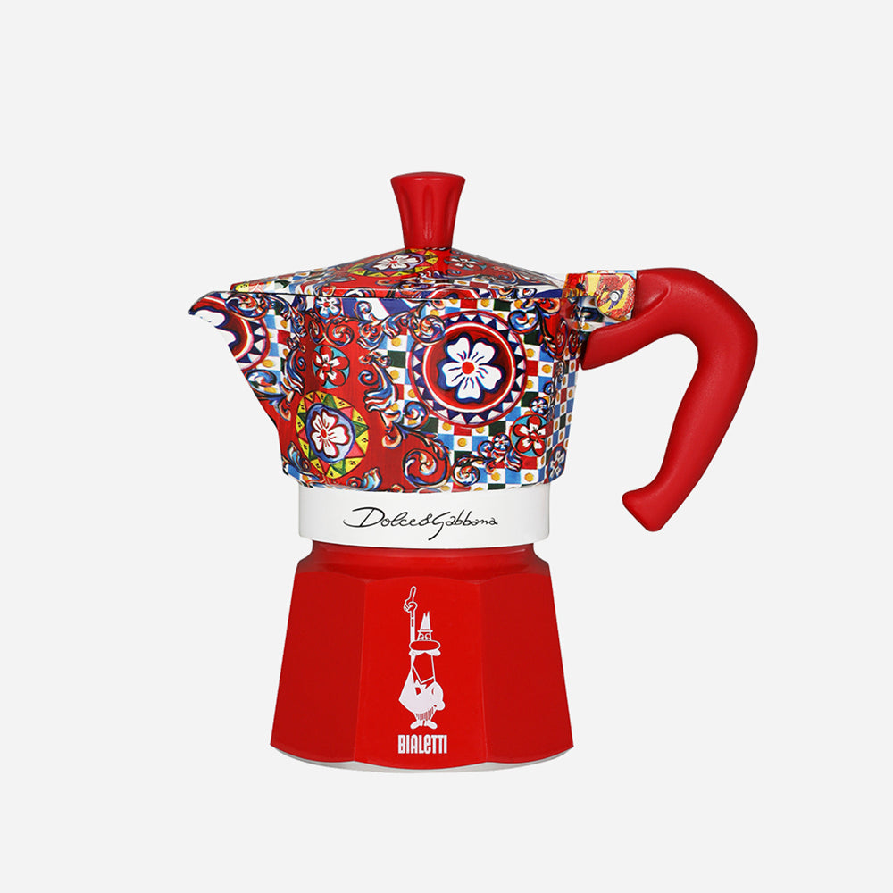 Bialetti D&G Moka Pot 3 Cups Red