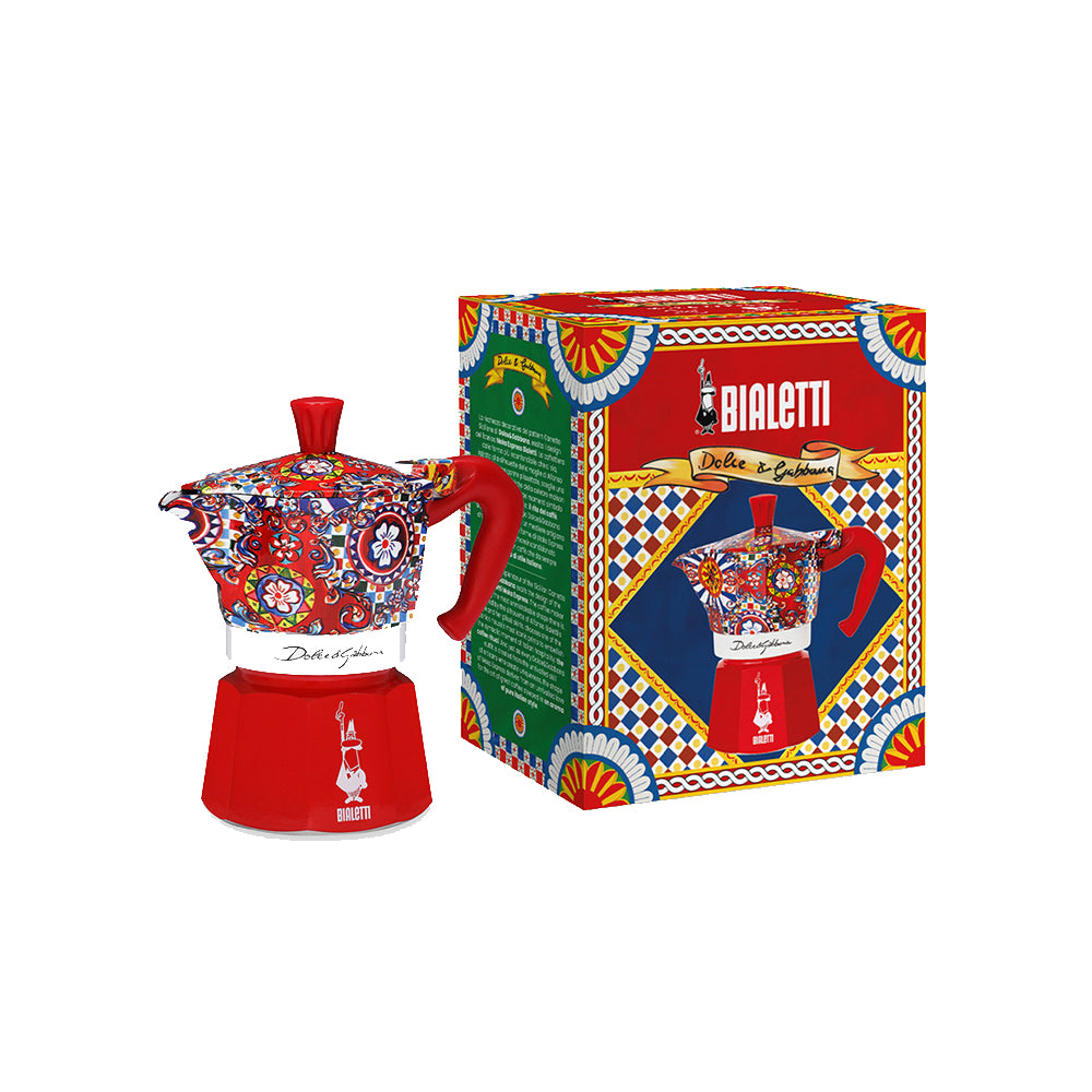 Bialetti D&G Moka Pot 3 Cups Red