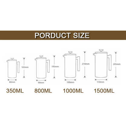Stainless Steel French Press 800ml