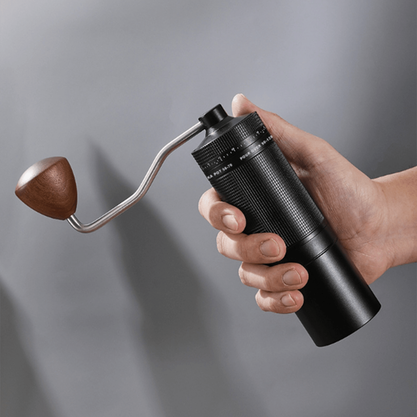 Manual Coffee Grinder, 7 Blades  Black color