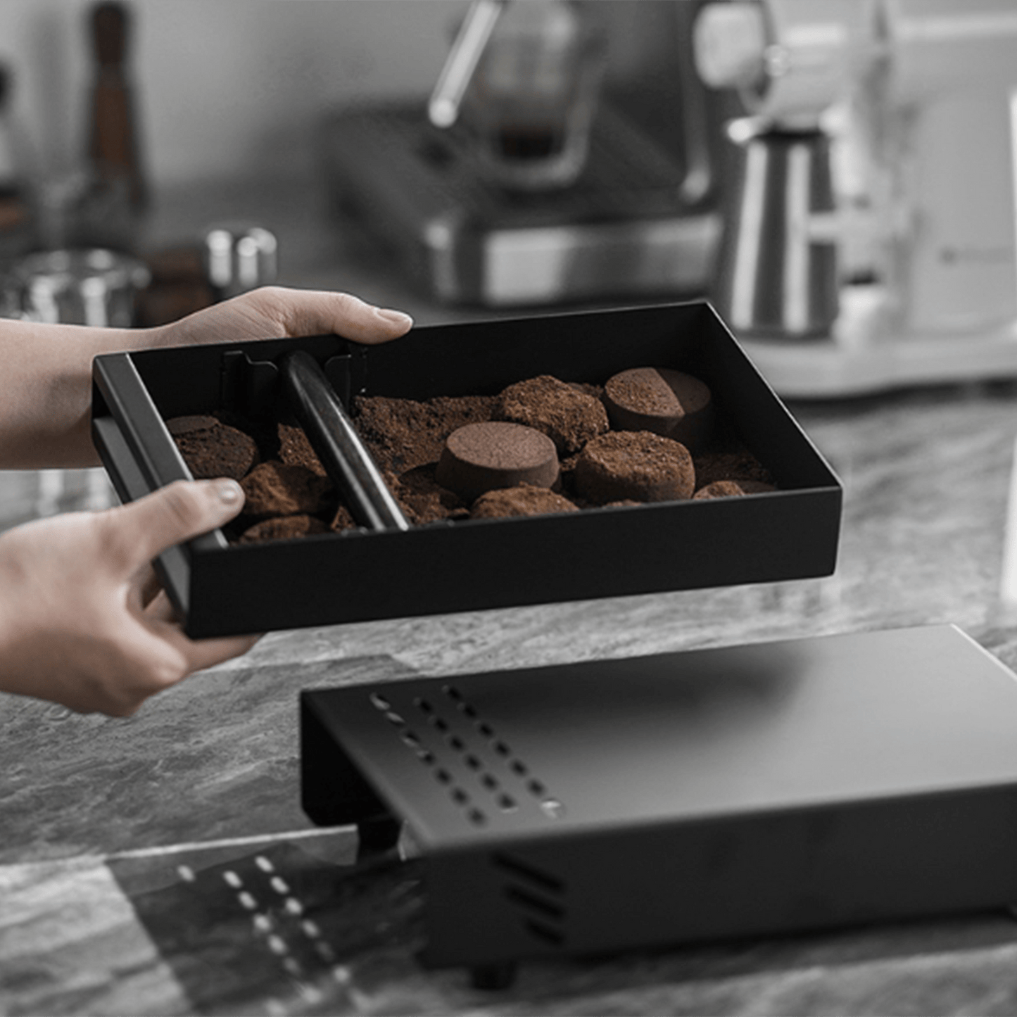 Small - black - coffee Knock Box