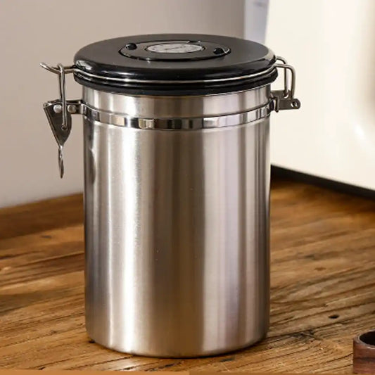 16oz Stainless Steel Coffee Canister – Silver