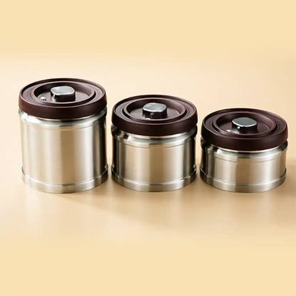 حافظة قهوة فاكيوم ستانلس ستيل سلفر 1100ML