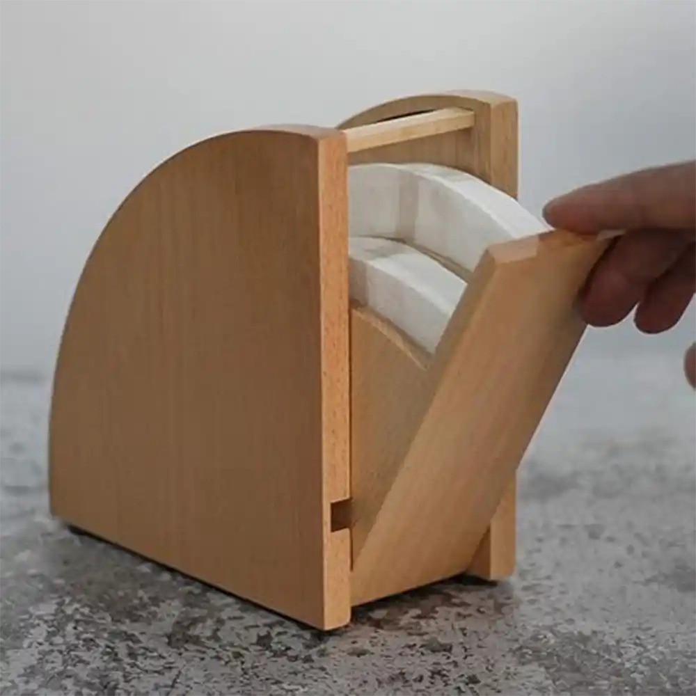 Coffee filter holder wooden