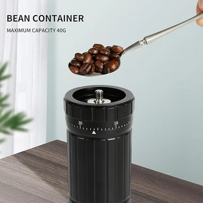 Coffee grinder, 40g , 7 star burrs, 48MM burr dia black History