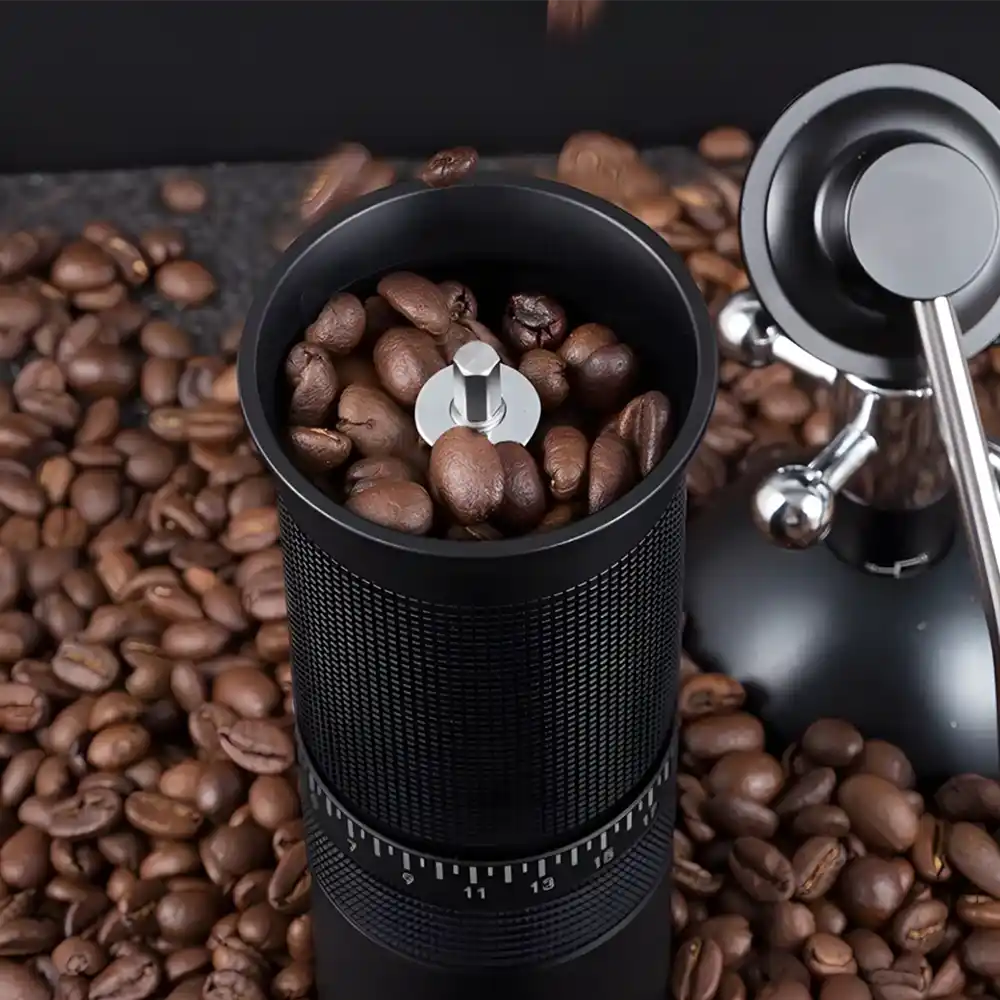 مطحنة قهوة يدوية 5 شفرات تعديل خارجي أسود