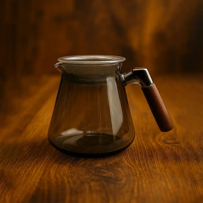 Coffee server 600ML wood handel Gray V60-02