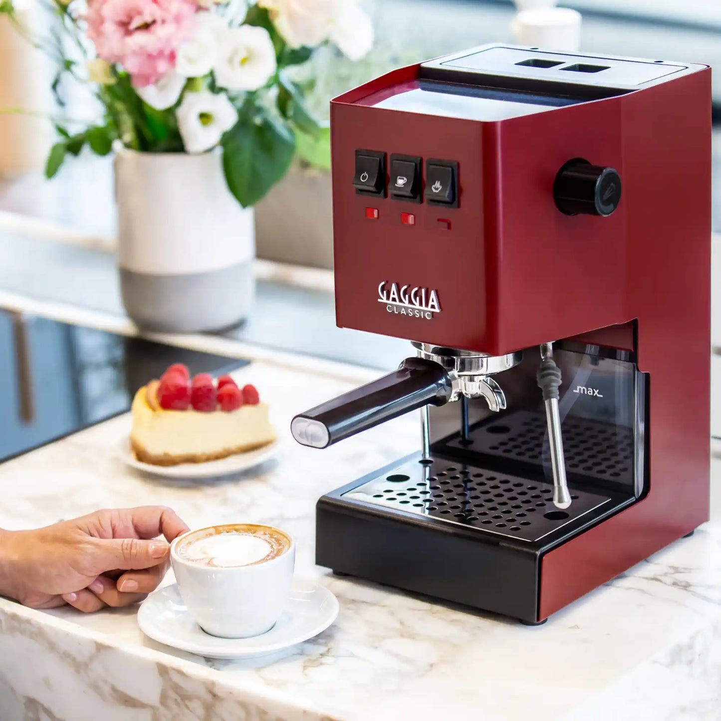 GAGGIA Espresso Machine Classic E24 Bar 15 Potafilter 58 Red
