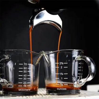 Glass measuring cup, double spout, 70ML