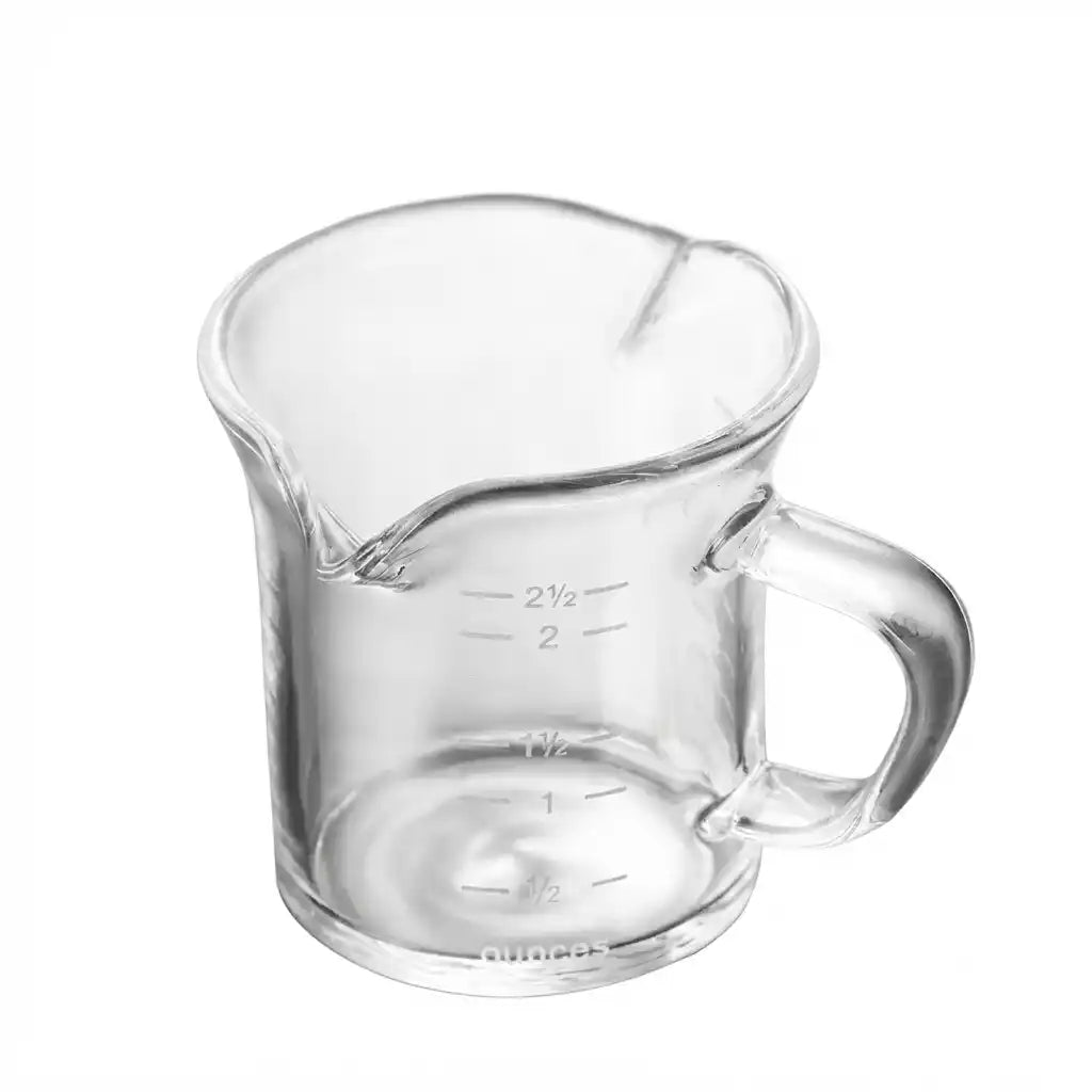 Glass measuring cup, double spout, 70ML