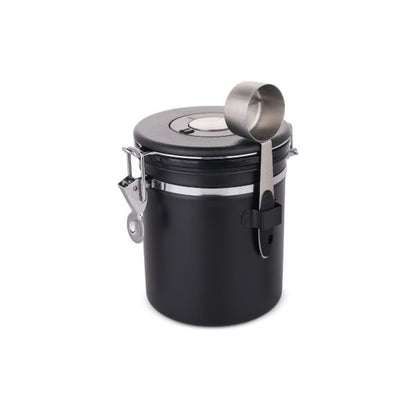 Stainless Steel Coffee Storage Container with spoon