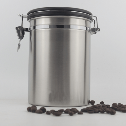 Stainless Steel Coffee Canister 16oz – Silver