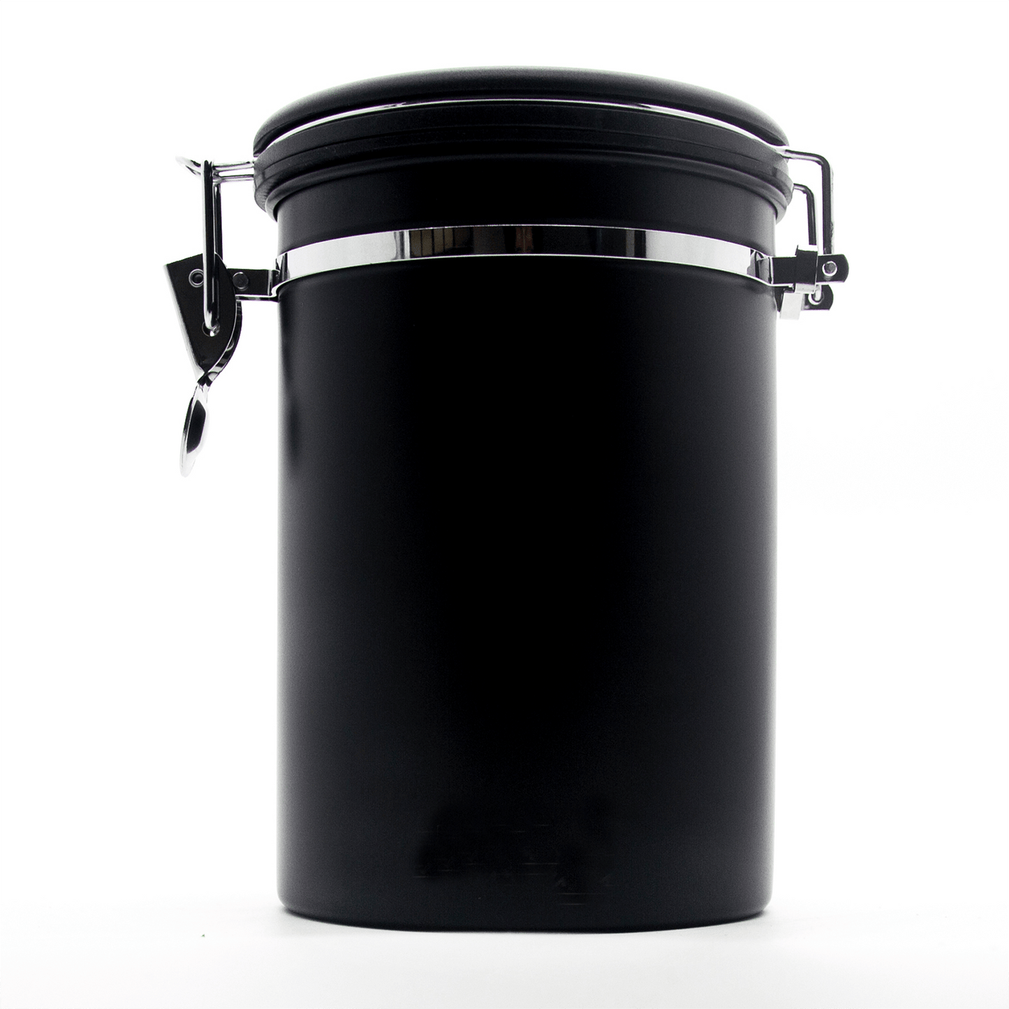 وعاء اسود لتخزين القهوة 16أونصة مع صمام - ستانلس ستيل