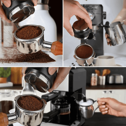 Black Coffee Distributor Tamper 58 1in2 mm