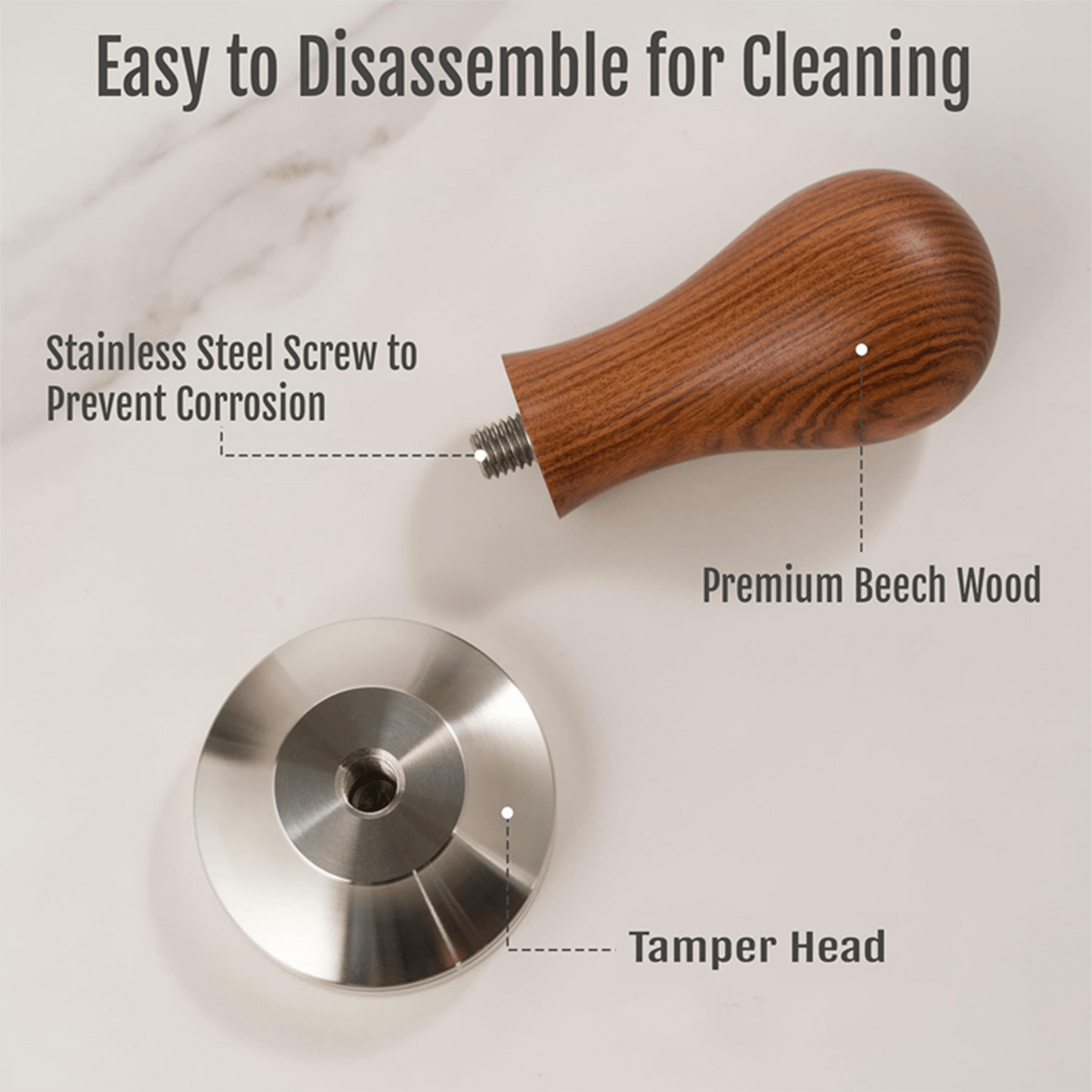 Wooden Coffee Tamper (Tamper) 51mm